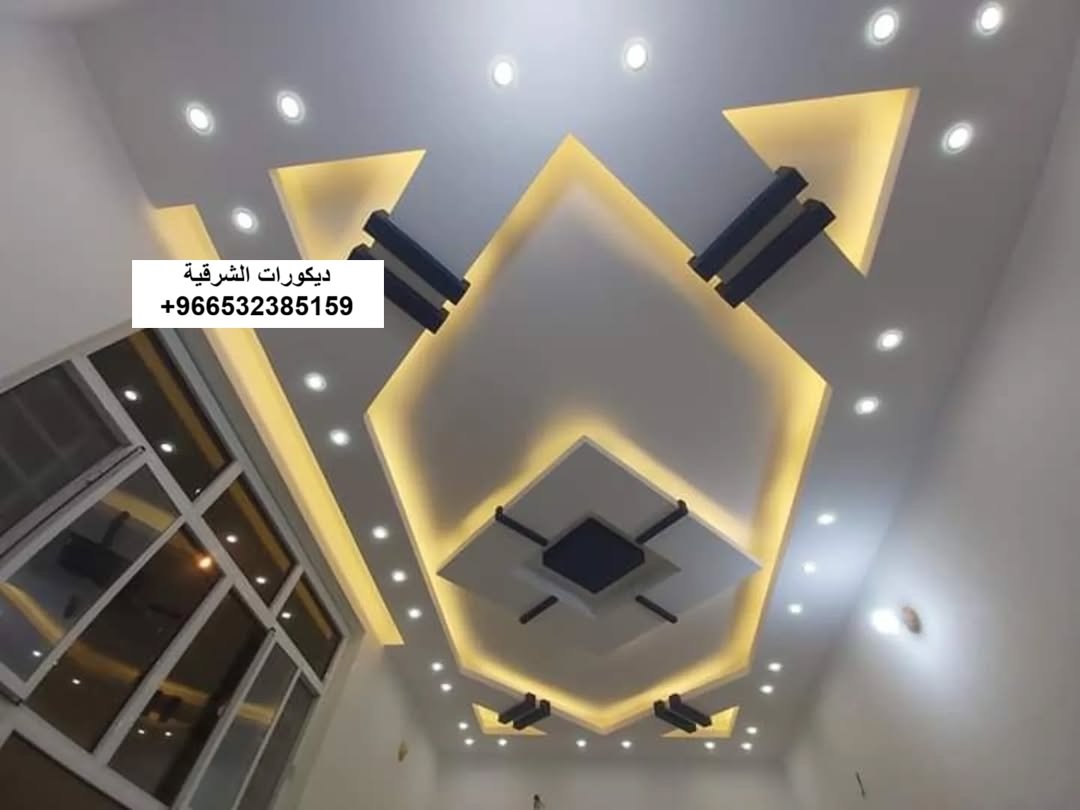 ديكور سقف جبس بورد محل تجاري في سيهات — ديكورات الشرقية — عمل 12
