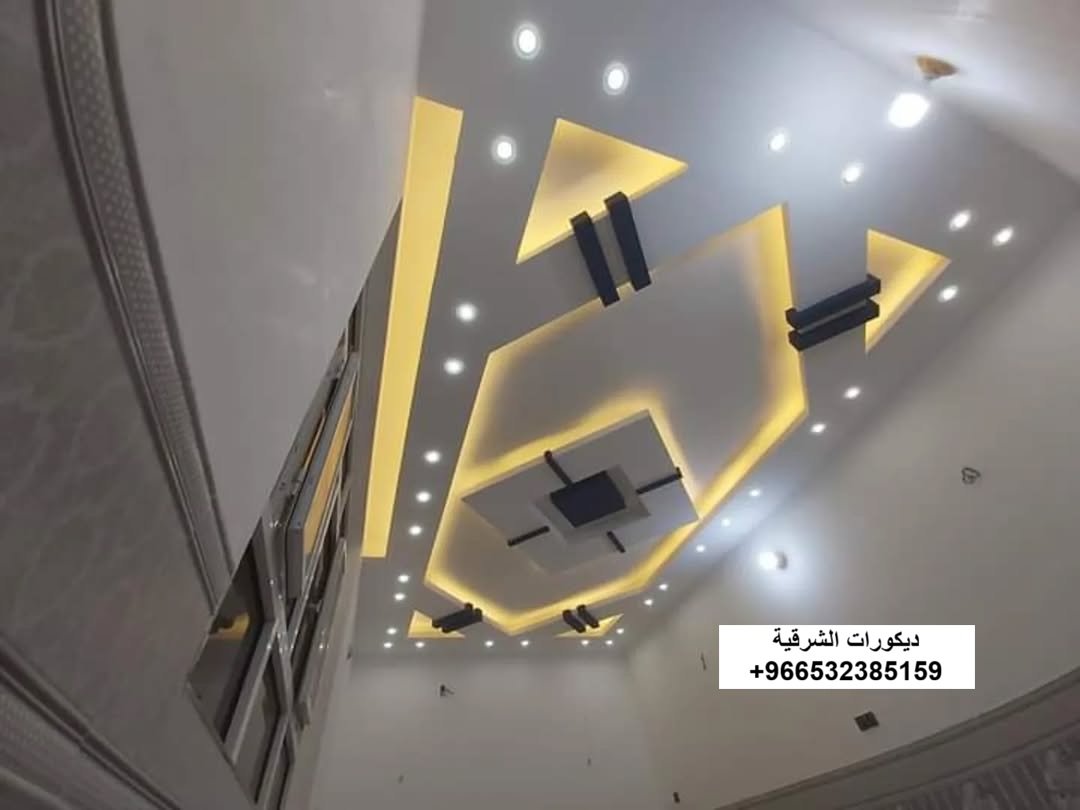 ديكور سقف جبس بورد استراحة في عنك — ديكورات الشرقية — عمل 13