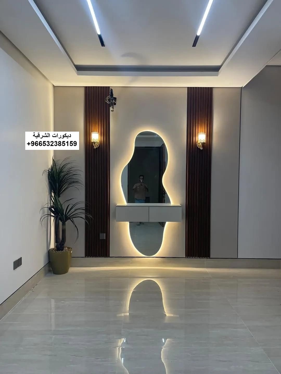 ديكور مرايا مكتب منزلي في الدمام — ديكورات الشرقية — عمل 36