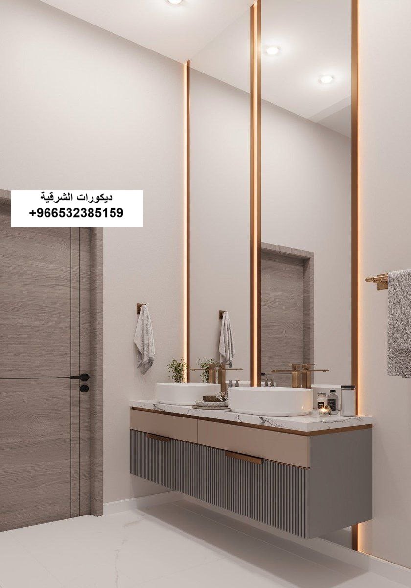 ديكور مرايا دور مكتبي في سيهات — ديكورات الشرقية — عمل 26
