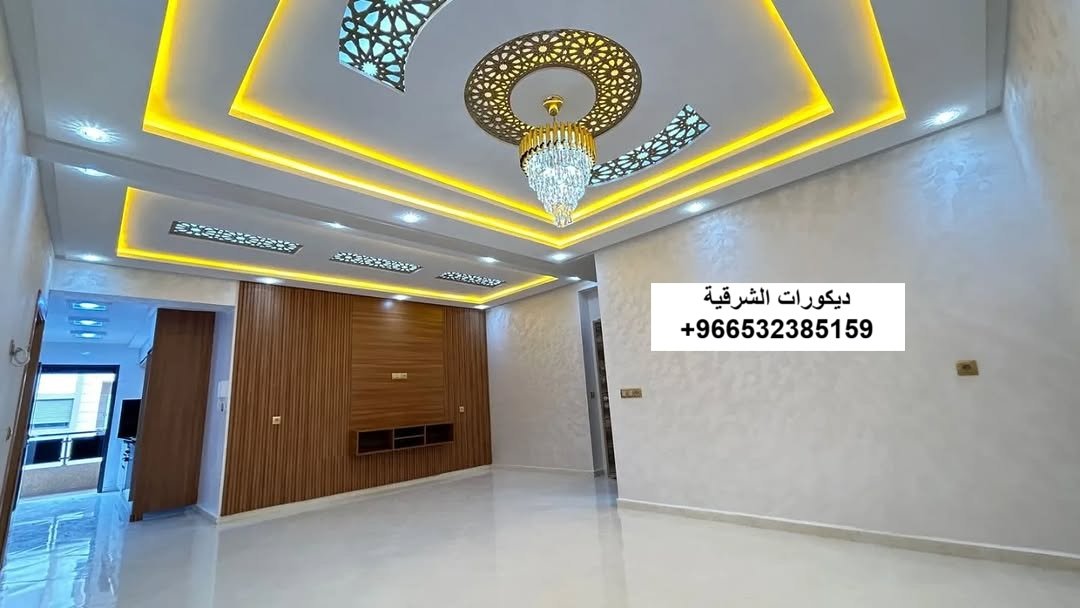 ديكور سقف جبس بورد ممر دخول في عنك — ديكورات الشرقية — عمل 20