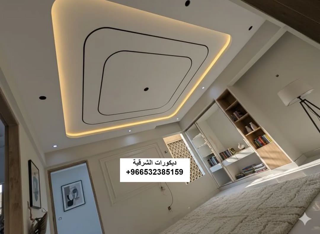 ديكور سقف جبس بورد محل تجاري في عنك — ديكورات الشرقية — عمل 27